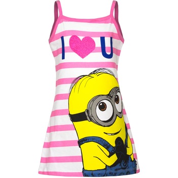 Camasa de noapte pentru fete Minions, Alb/Roz Camasa de noapte pentru fete Minions, Alb/Roz