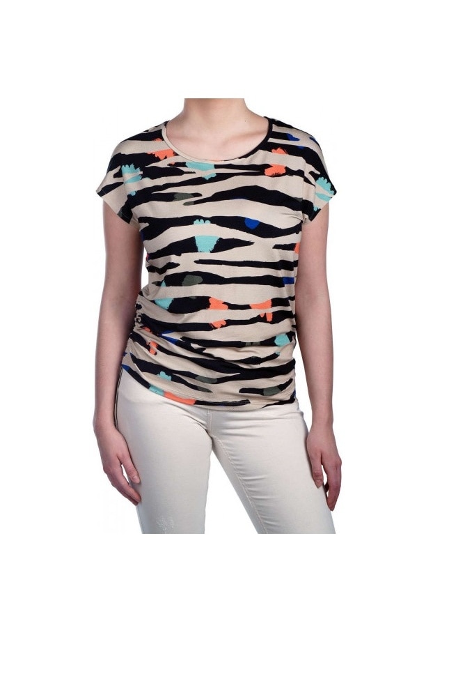 Tricou, Geisha, 93383, Negru/Bej