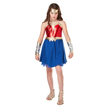 Costum clasic pentru copii Wonder Woman, 5-6 ani Costum clasic pentru copii Wonder Woman, 5-6 ani