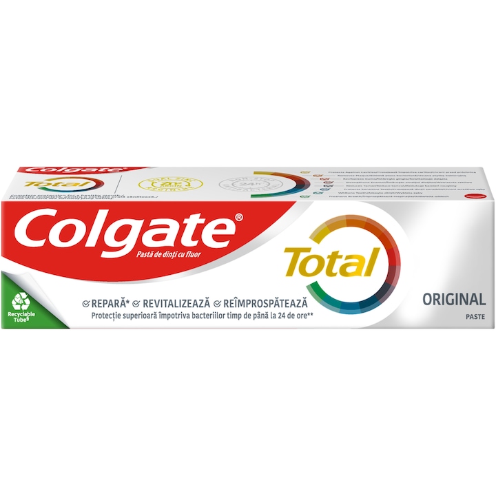 Pasta de dinti Colgate Total Original pentru protectie completa, 50 ml