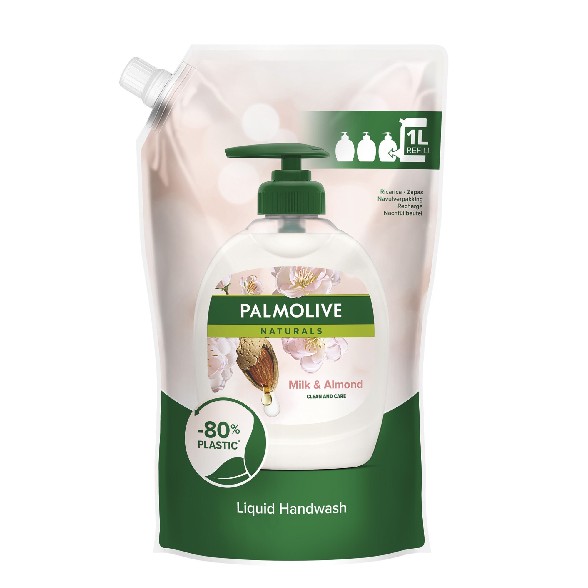 Rezerva sapun lichid Palmolive Naturals Almond & Milk, 500 ml