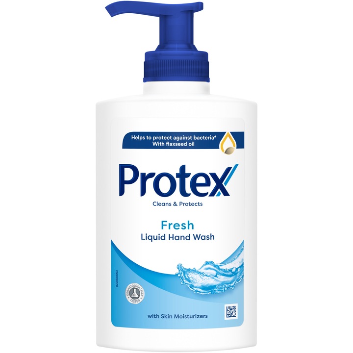 Течен сапун Protex Fresh, С натурална антибактериална съставка, 300 мл