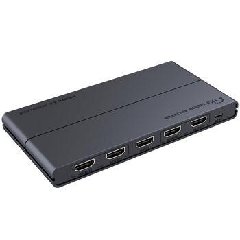 Splitter HDMI 4 porturi, 1 intrare - 4 iesiri, V2.0, 4K x 2K/60Hz, FULL HD, 3D, alimentator inclus, PremiumCord, khsplit4h Splitter HDMI 4 porturi, 1 intrare - 4 iesiri, V2.0, 4K x 2K/60Hz, FULL HD, 3D, alimentator inclus, PremiumCord, khsplit4h