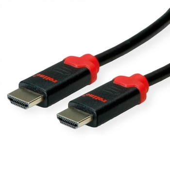 Cablu HDMI 10K@30Hz/4K@240Hz HDR T-T 1.5m Negru/Rosu, Roline 11.04.5941 Cablu HDMI 10K@30Hz/4K@240Hz HDR T-T 1.5m Negru/Rosu, Roline 11.04.5941