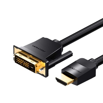 Cablu bidirectional HDMI la DVI şi DVI la HDMI,Full-HD 1080P ,3 metrI,Vention Cablu bidirectional HDMI la DVI şi DVI la HDMI,Full-HD 1080P ,3 metrI,Vention