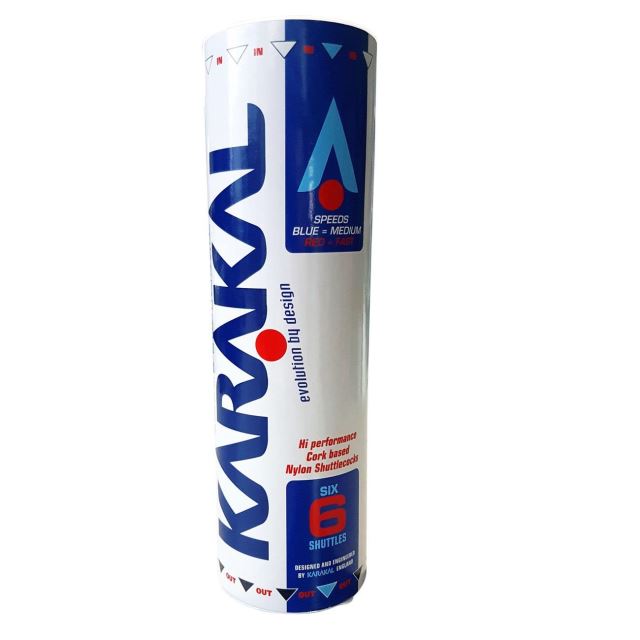 Set 6 fluturasi Badminton KARAKAL, viteza rapida, albi