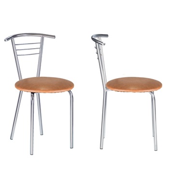 Set 2 scaune bucatarie TINA, Aramiu piele ecologica Set 2 scaune bucatarie TINA, Aramiu piele ecologica