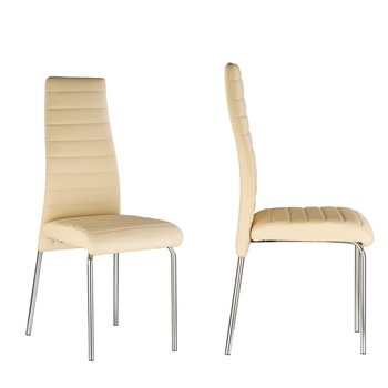 Set 2 scaune bucatarie TAILER II, piele ecologica, Crem Set 2 scaune bucatarie TAILER II, piele ecologica, Crem