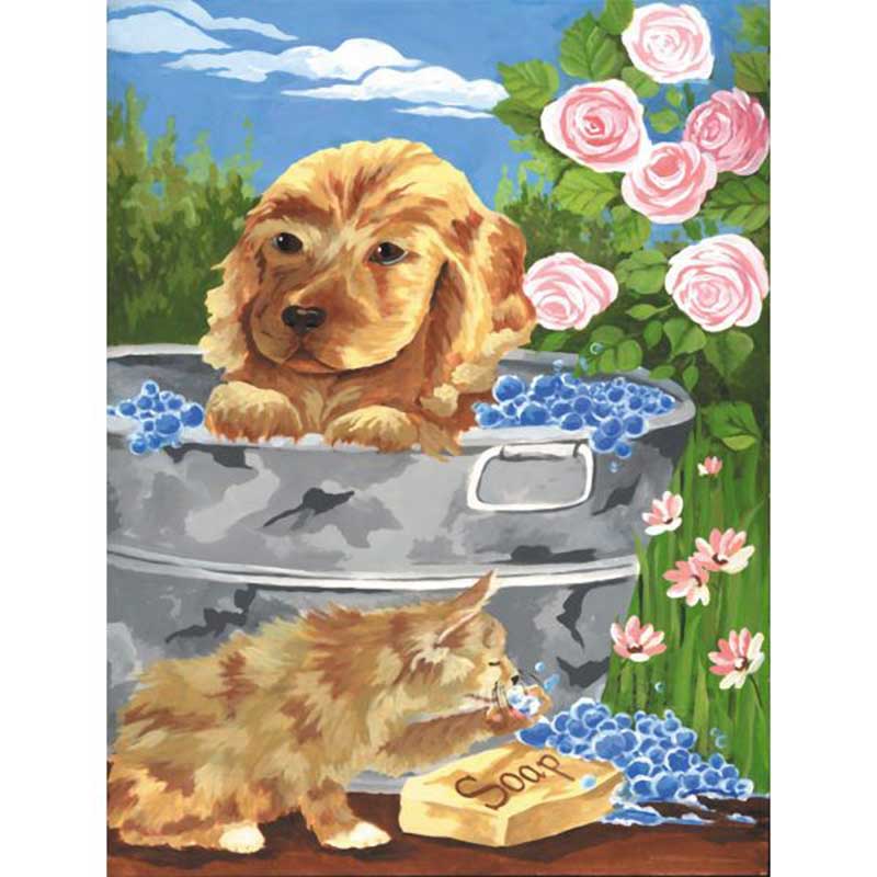 Set pictura pe numere, Royal Langnickel, 37 - Bathtime Friends
