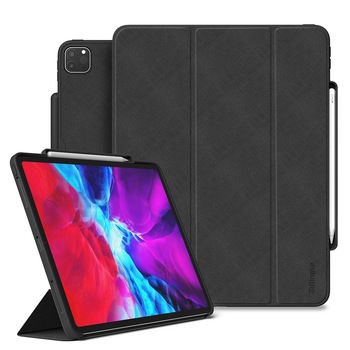Husa iPad Pro 12.9 2020 Ringke Smart Cover + Pen Slot Neagra Husa iPad Pro 12.9 2020 Ringke Smart Cover + Pen Slot Neagra