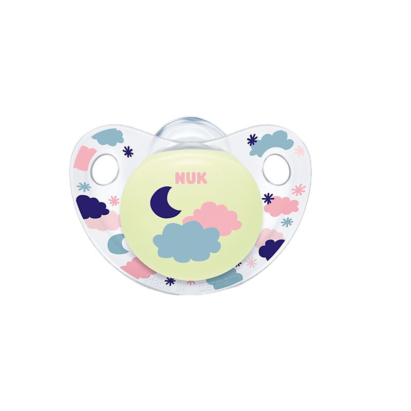 Suzeta ortodontica din silicon Nuk Night & Day 736383M1, Multicolor 6-18 luni