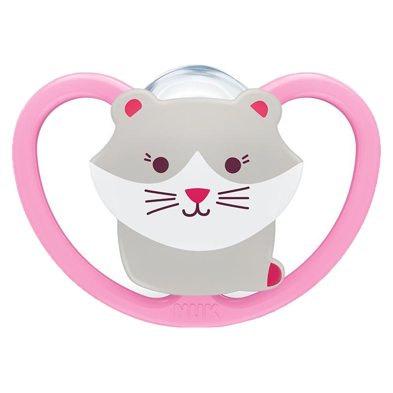 Suzeta ortodontica din silicon Nuk Space 730331RZ, Roz 0-6 luni