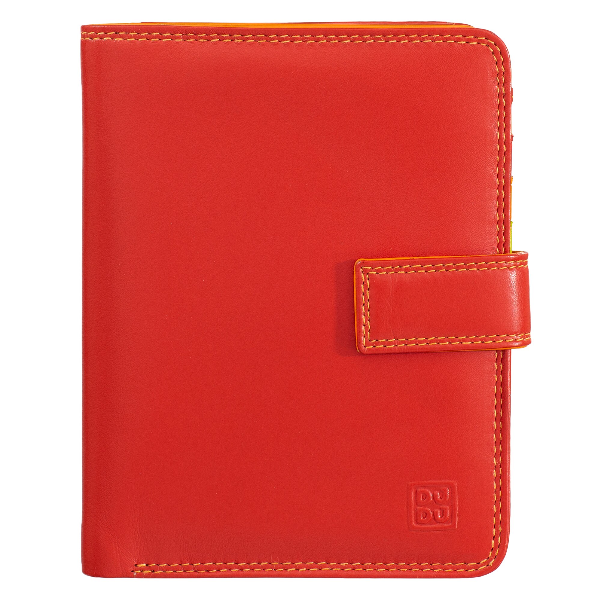 Portofel, DuDu, 534-1161-06, Piele, Compartimentat, Rosu, 11 x 14 x 3.5 cm