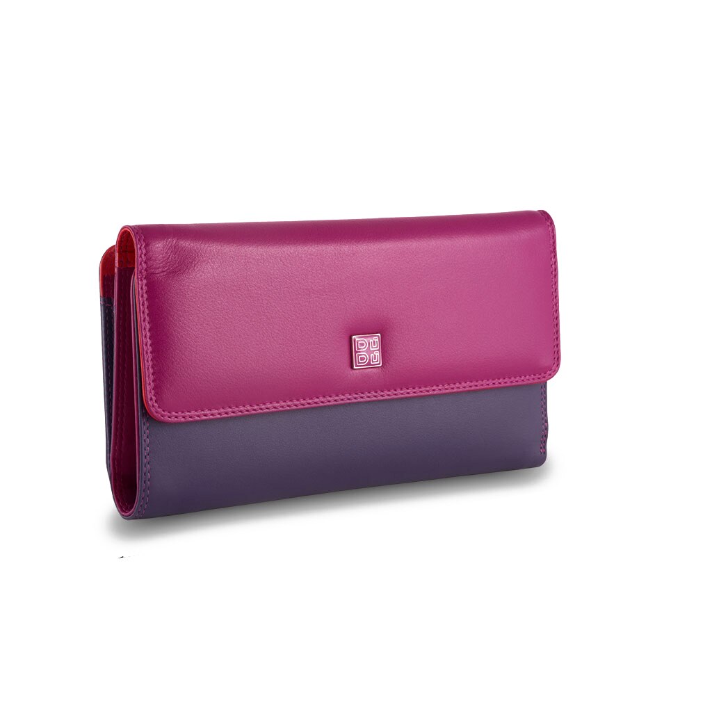 Portofel, DuDu, 534-1163-12, Piele, Compartimentat, Fucsia, 9 x 17.5 x 3.7 cm