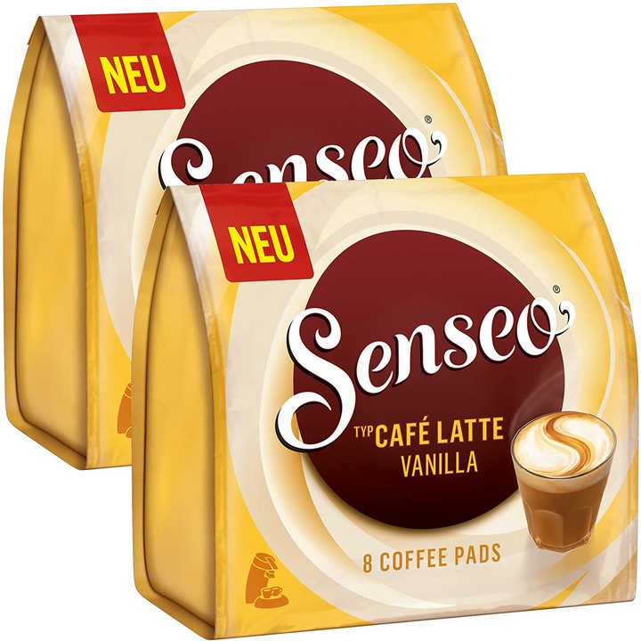 Set 2 x Paduri cafea Senseo Café Latte Vanilla, 8 paduri, 92 gr.
