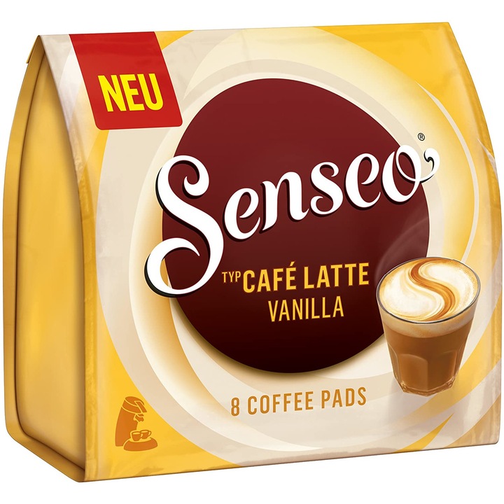 Paduri cafea Senseo Café Latte Vanilla, 8 paduri, 92 gr.