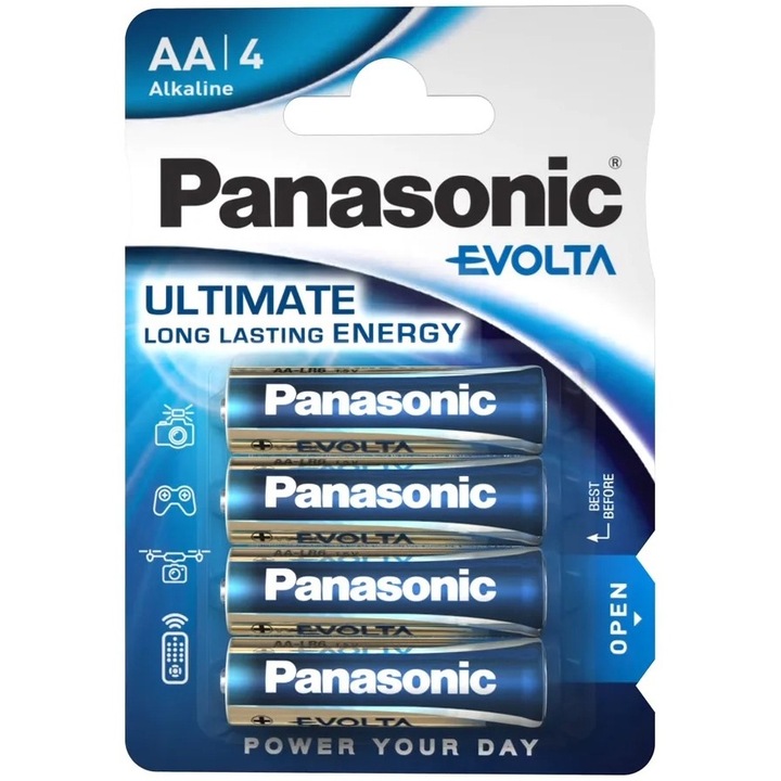 Panasonic Evolta extra tartós AA elem, 4 db