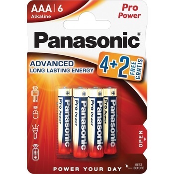 Baterii Panasonic Pro Power Alkaline AAA, 6 buc Baterii Panasonic Pro Power Alkaline AAA, 6 buc