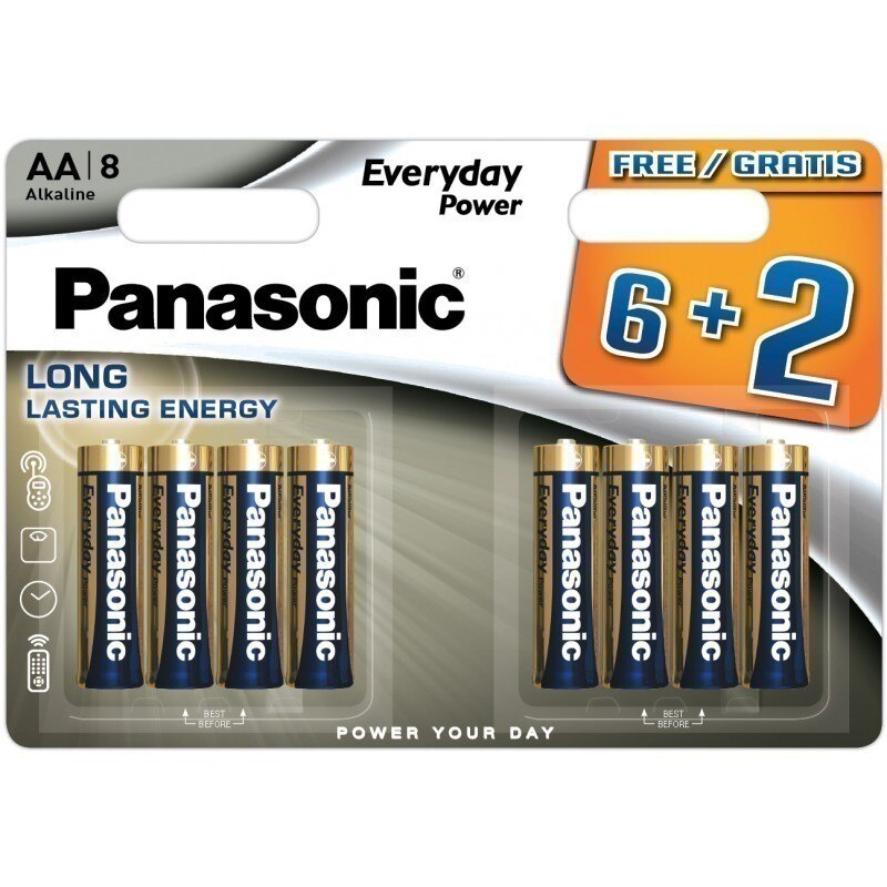 Baterii Panasonic Everyday Power AA, 8 buc