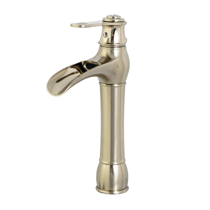 Baterie lavoar, TRENDY S, montare chiuveta baie, tip cascada, inox satinat