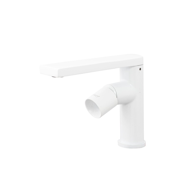 Baterie lavoar, montare chiuveta baie, alb mat, TRENDY S