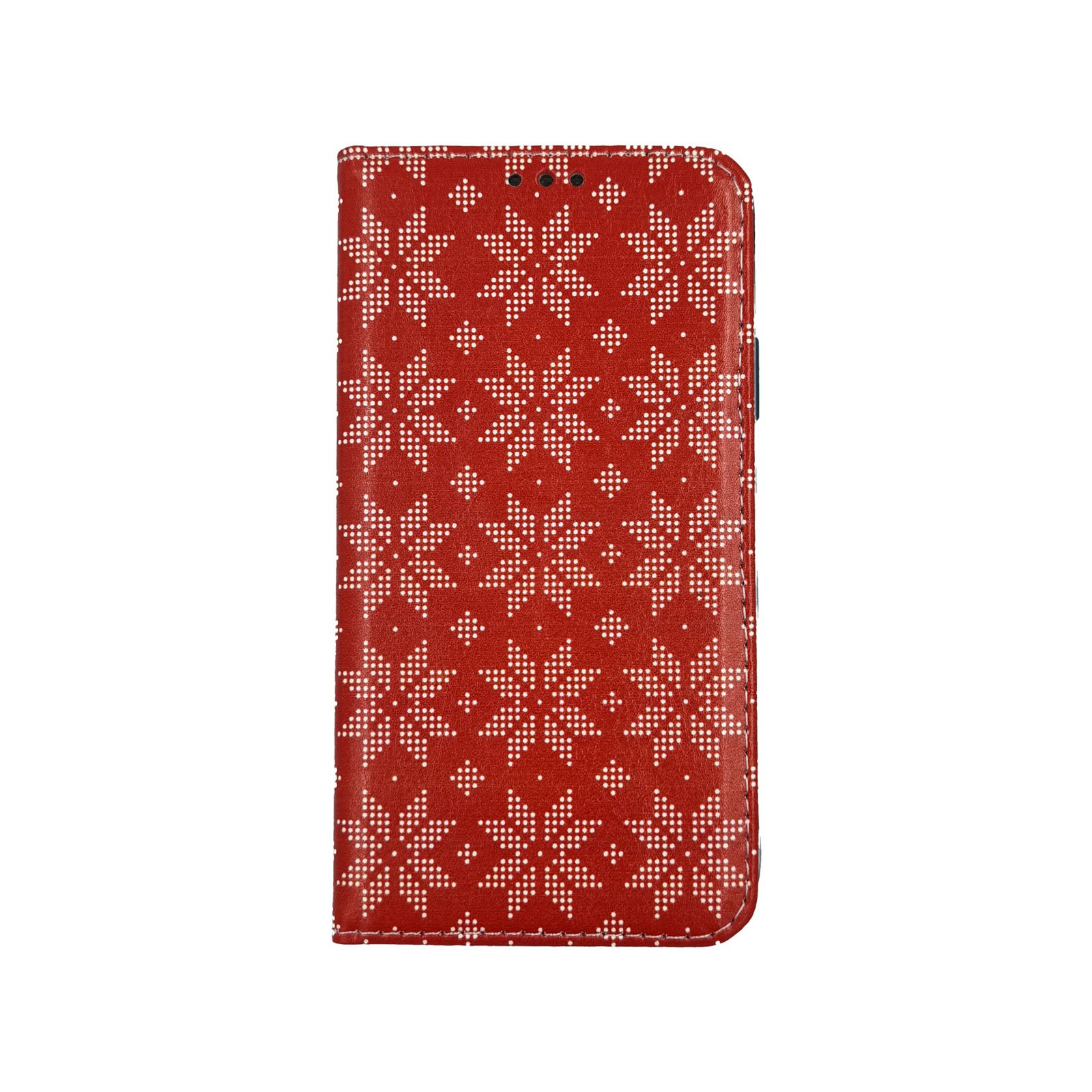 Husa Craciun Flip Carte Apple iPhone 11 Pro Max model model Christmas Star, Portofel cu Stand, Antisoc, Viceversa Rosu