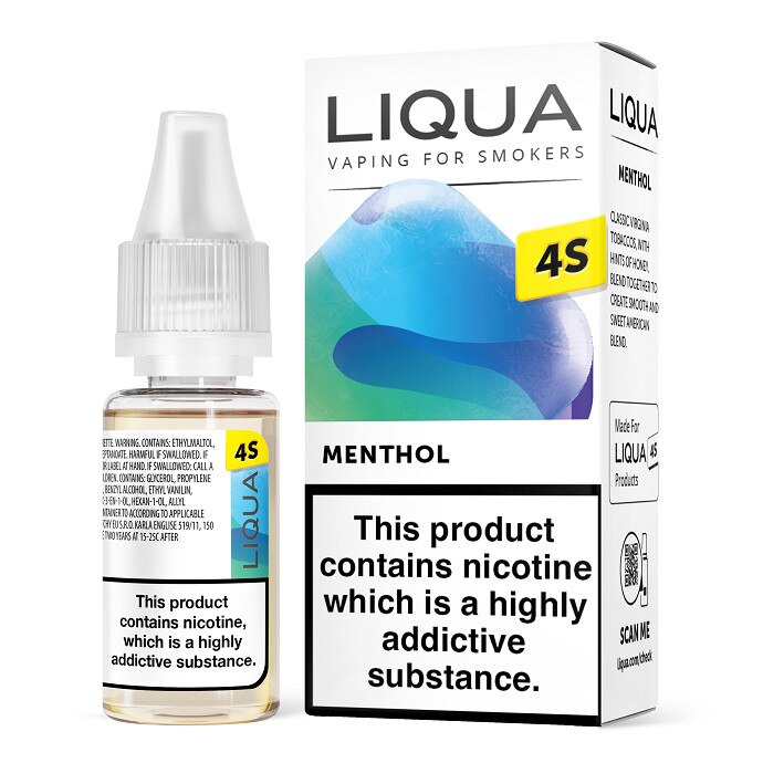 Lichid pentru Tigara Electronica Liqua 4S Menthol 10ml, nicotina 20 mg/ml.