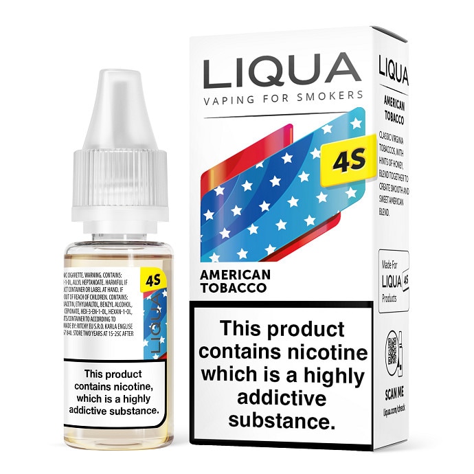 Lichid pentru Tigara Electronica Liqua 4S American Blend 10ml, nicotina 20 mg/ml.