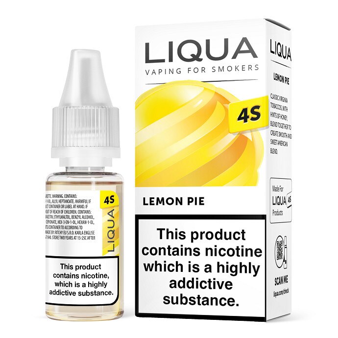 Lichid pentru Tigara Electronica Liqua 4S Lemon Pie 10ml, nicotina 20 mg/ml.
