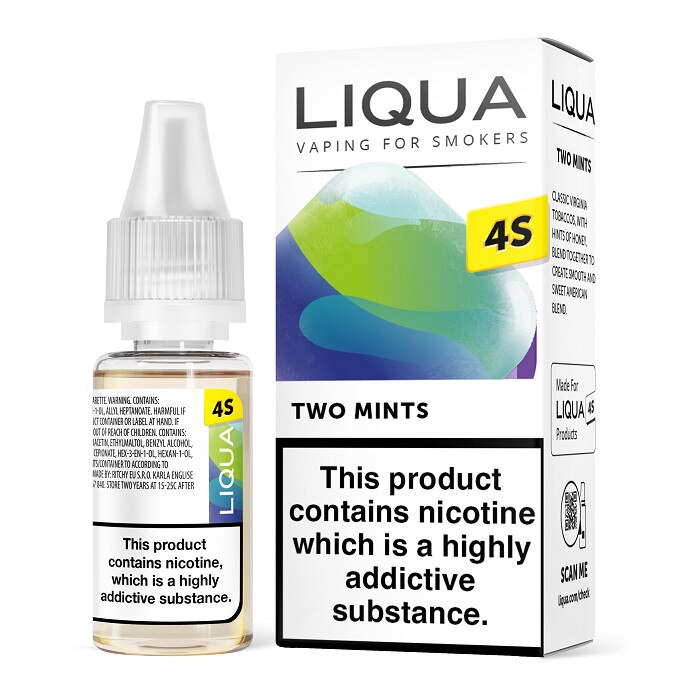 Lichid pentru Tigara Electronica Liqua 4S Two Mints 10ml, nicotina 20 mg/ml.