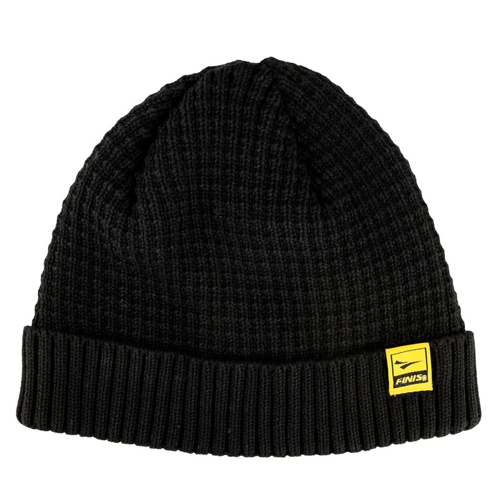 Зимна плетена шапка с подплата FINIS Beanie, Черен