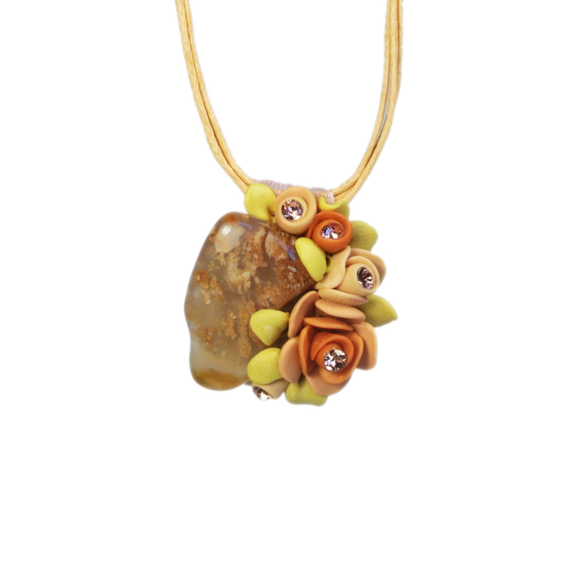 Colier Jasp cu cristale, Miidefloriart - model 155