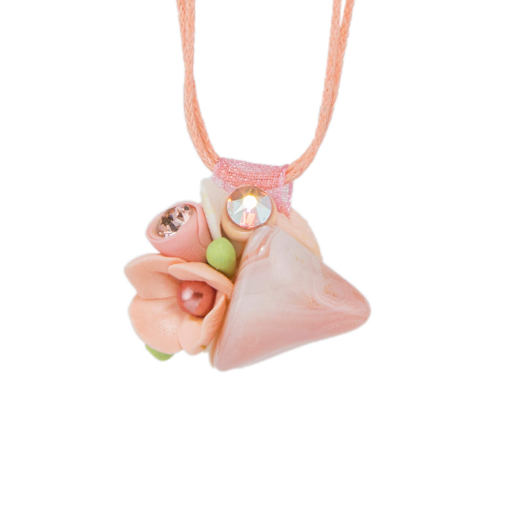 Colier Agate cu cristale, Miidefloriart - model 168