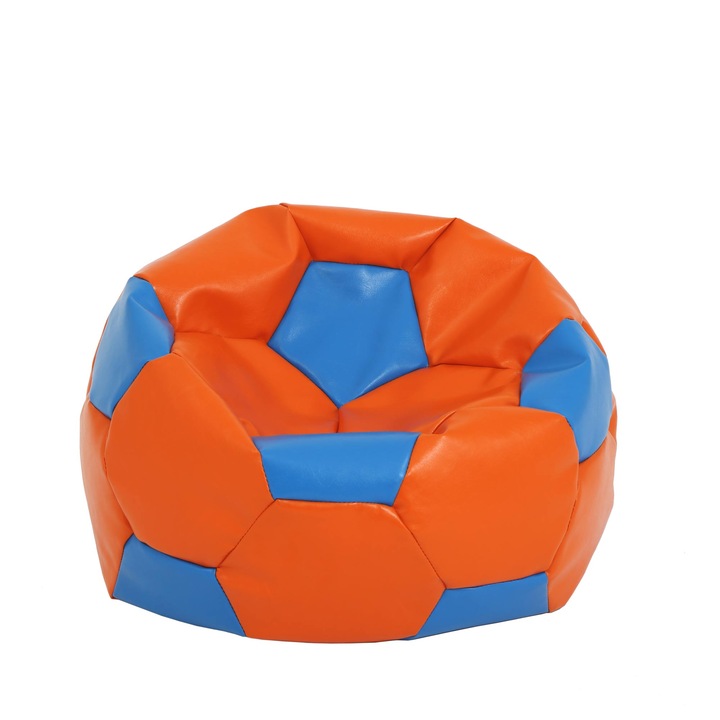 Fotoliu minge bicolor Baby Ball, Portocaliu/Albastru