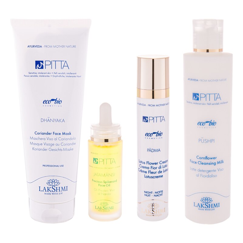 Set 4 produse 530ml pentru pielea sensibila, cuperozica, usor iritabila si reactiva, Lakshmi