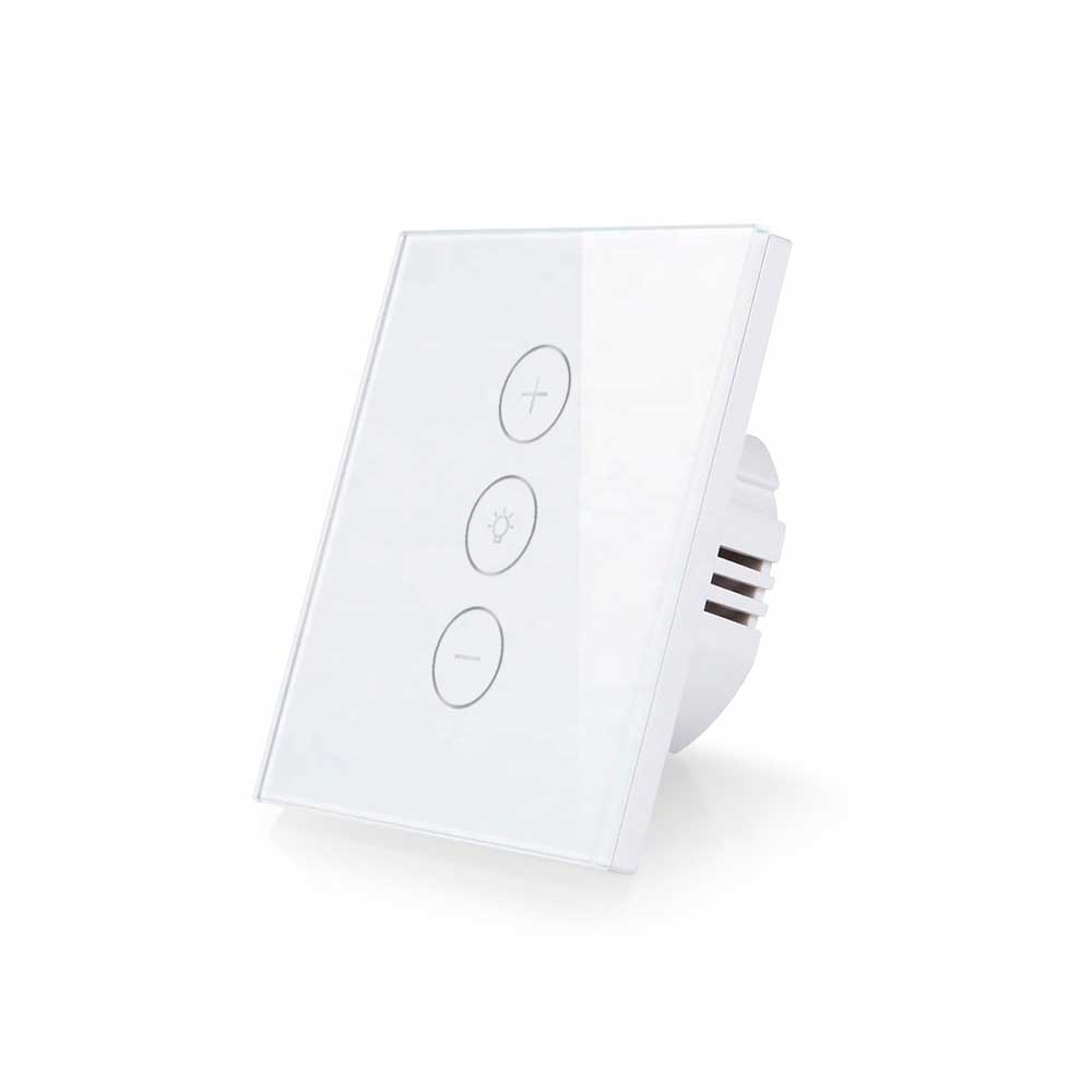 Intrerupator inteligent dimabil cu touch PNI SafeHome PT111D WiFi, 400W, comanda prin internet, aplicatie de mobil Tuya Smart, integrare in scenarii si automatizari smart cu alte produse compatibile Tuya, Alexa si Google Assistant