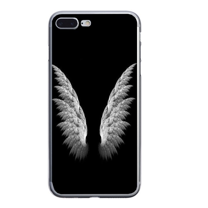 Husa silicon neagra iPhone 7 plus Wings