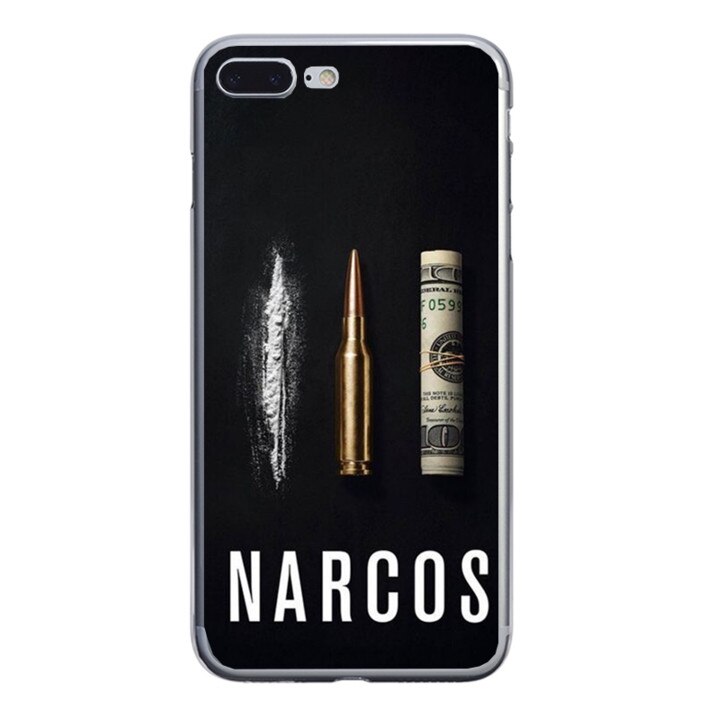 Husa silicon neagra iPhone 8 plus Narcos