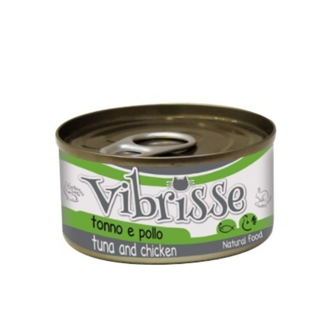 Set hrana umeda pentru pisici, Vibrisse, ton si pui, 6x70 g, A1018777