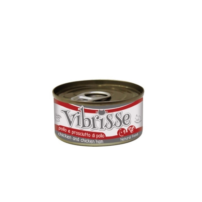Set hrana umeda pentru pisici, Vibrisse, pui si sunca de pui, 6x70 g, C1018350