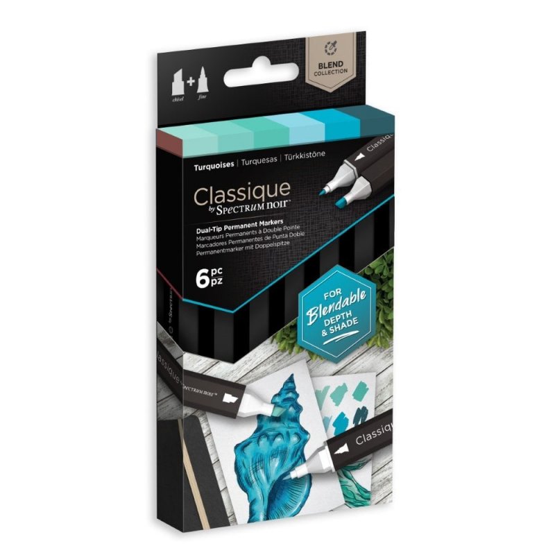 Set 6 Markere Spectrum Classique - Turquoise