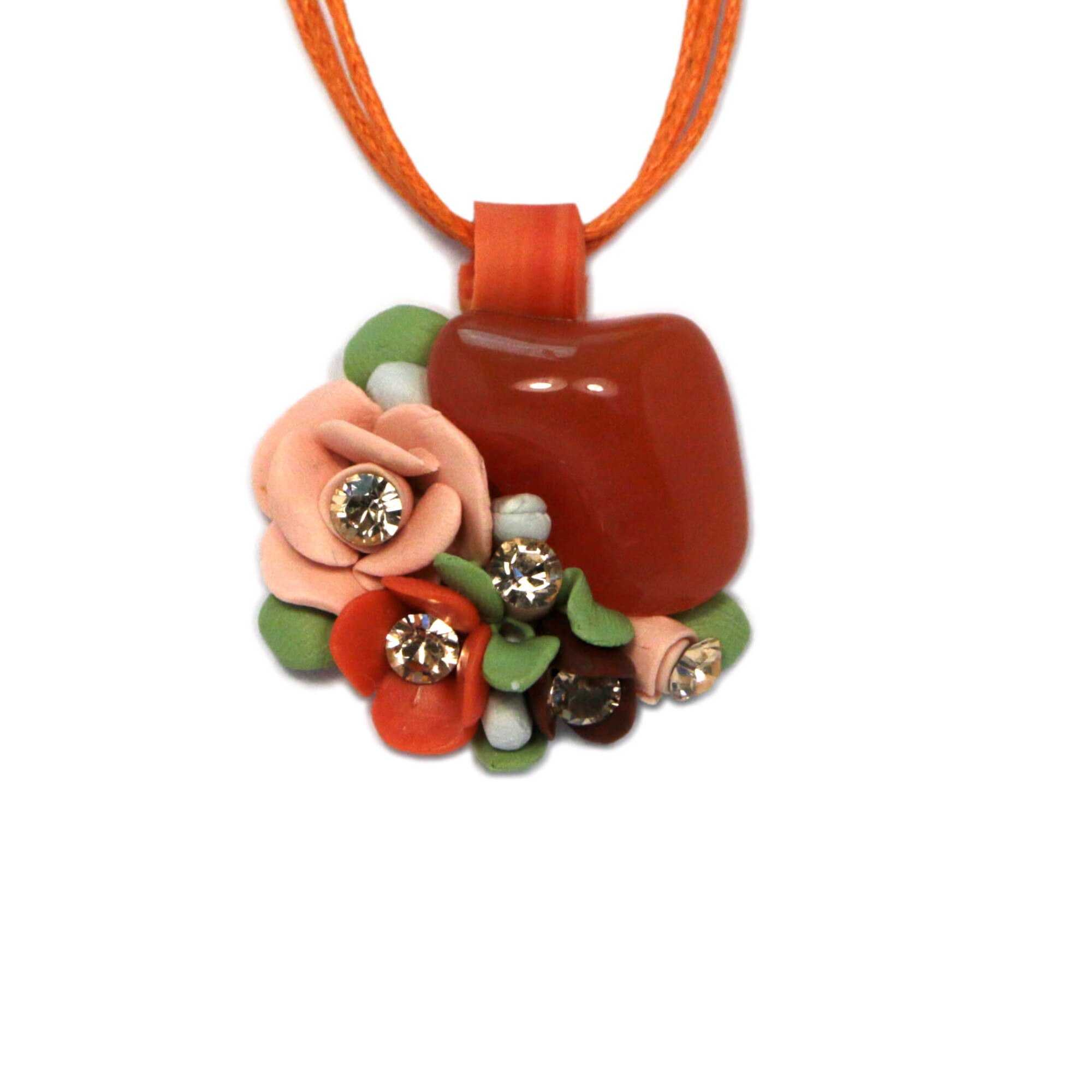 Colier Carneol cu cristale, Miidefloriart - model 108