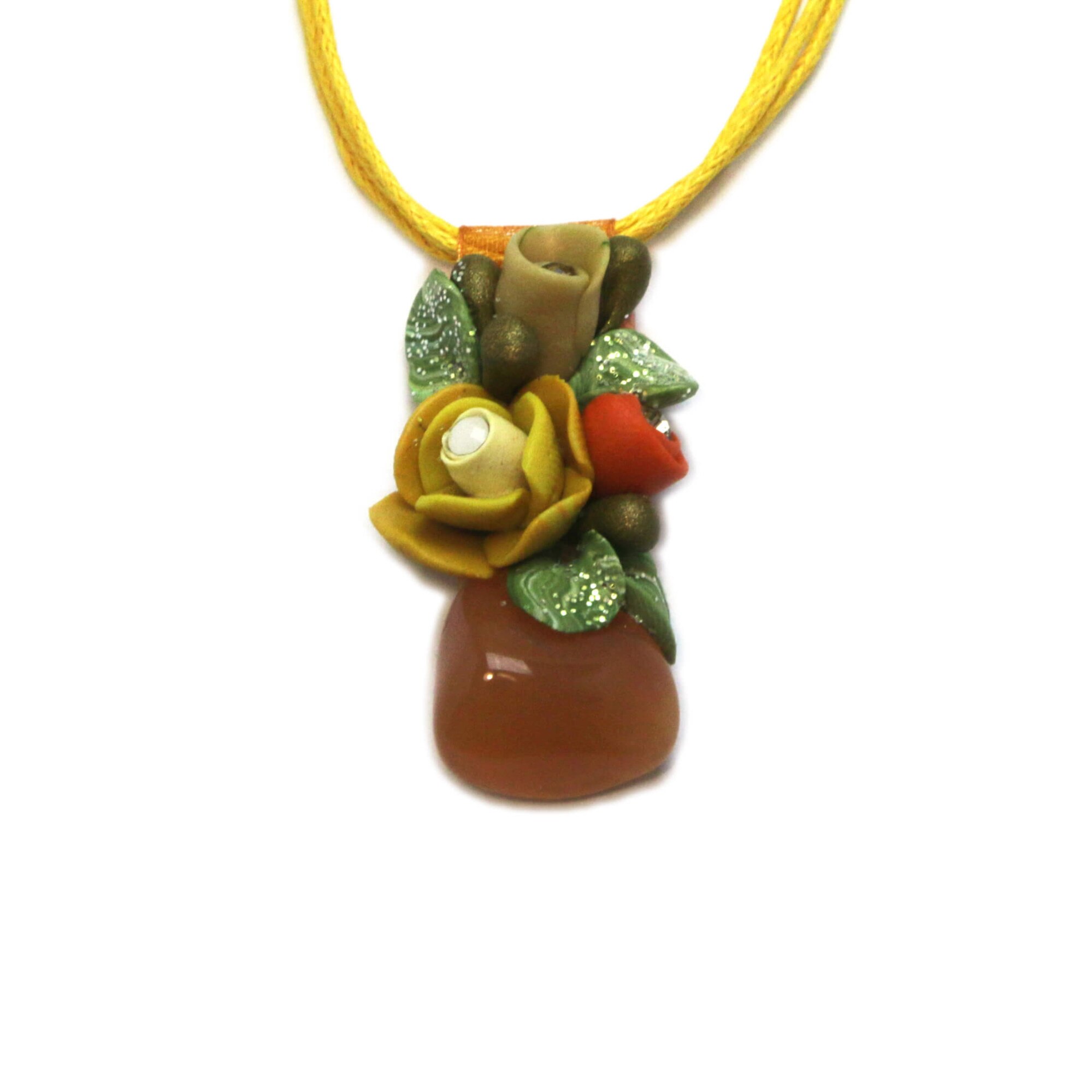 Colier Carneol cu cristale, Miidefloriart - model 136