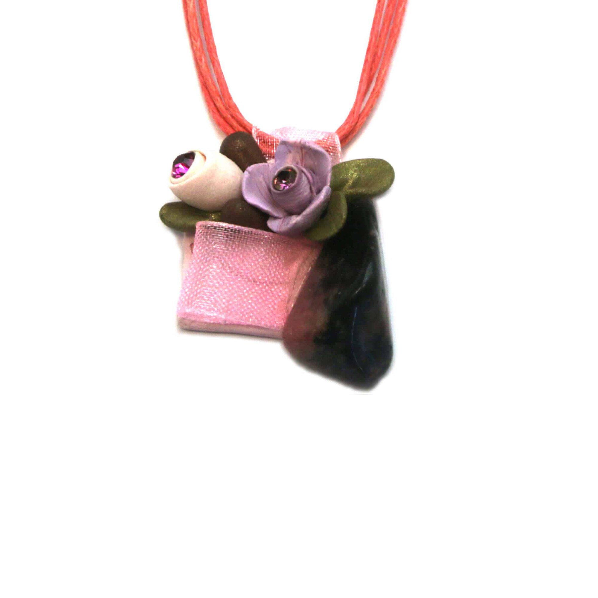 Colier Rodonit cu cristale, Miidefloriart - model 142