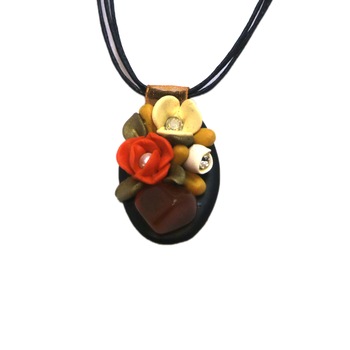 Colier Carneol cu cristale, Miidefloriart - model 144 Colier Carneol cu cristale, Miidefloriart - model 144