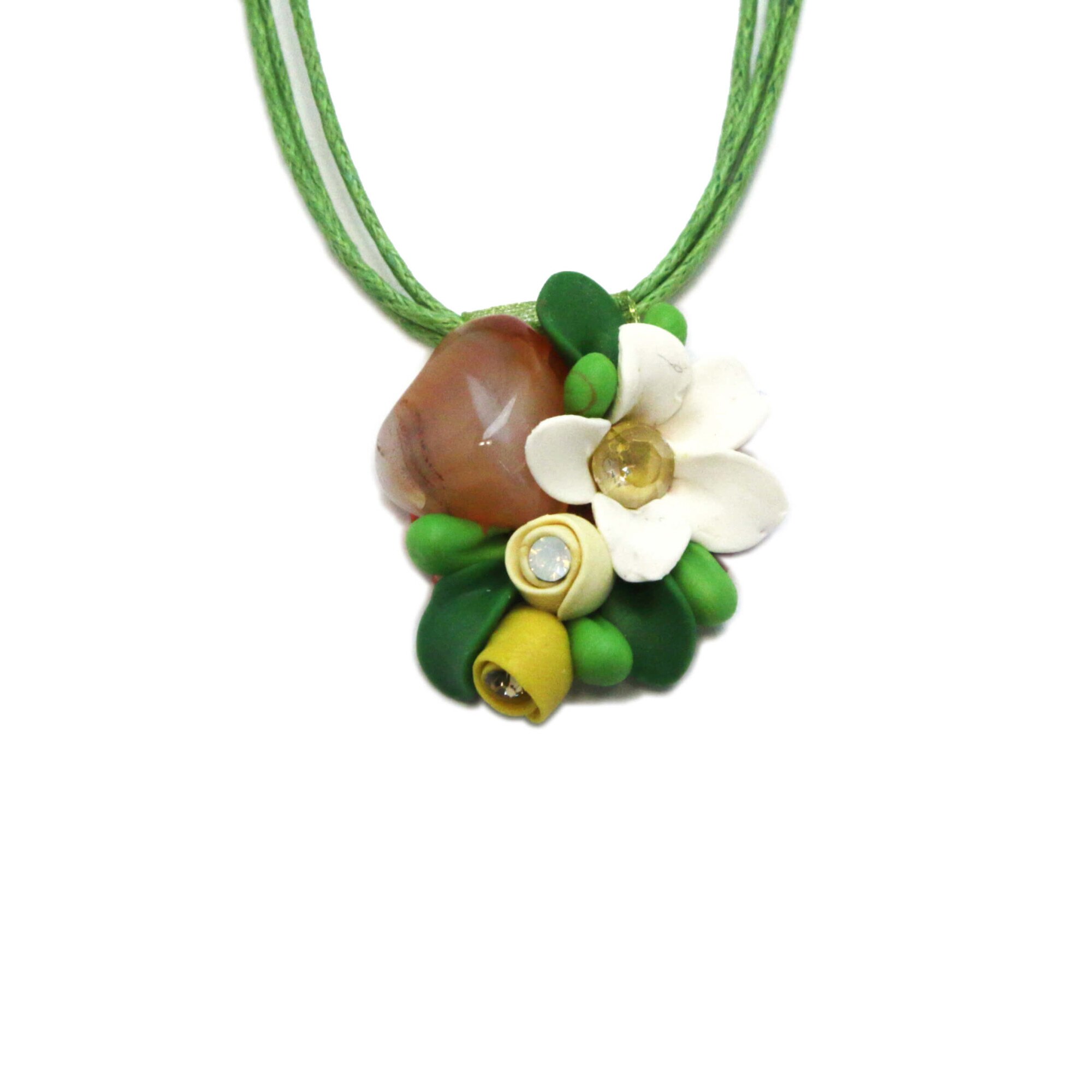 Colier Carneol cu cristale, Miidefloriart - model 147