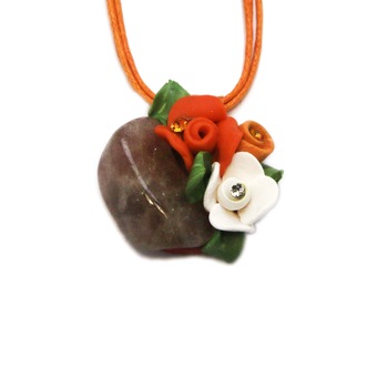 Colier Carneol cu cristale, Miidefloriart - model 149 Colier Carneol cu cristale, Miidefloriart - model 149