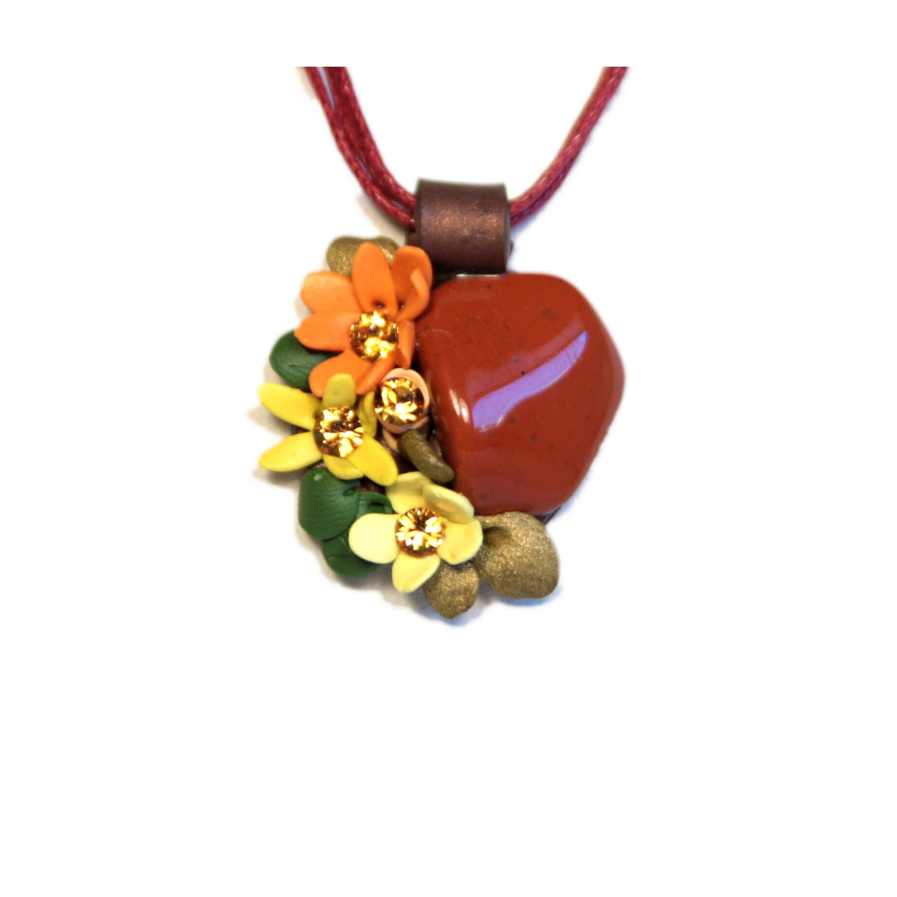 Colier Jasp cu cristale, Miidefloriart - model 84