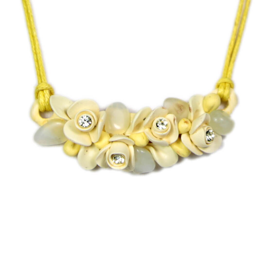 Colier floral - galben, Miidefloriart - model 36