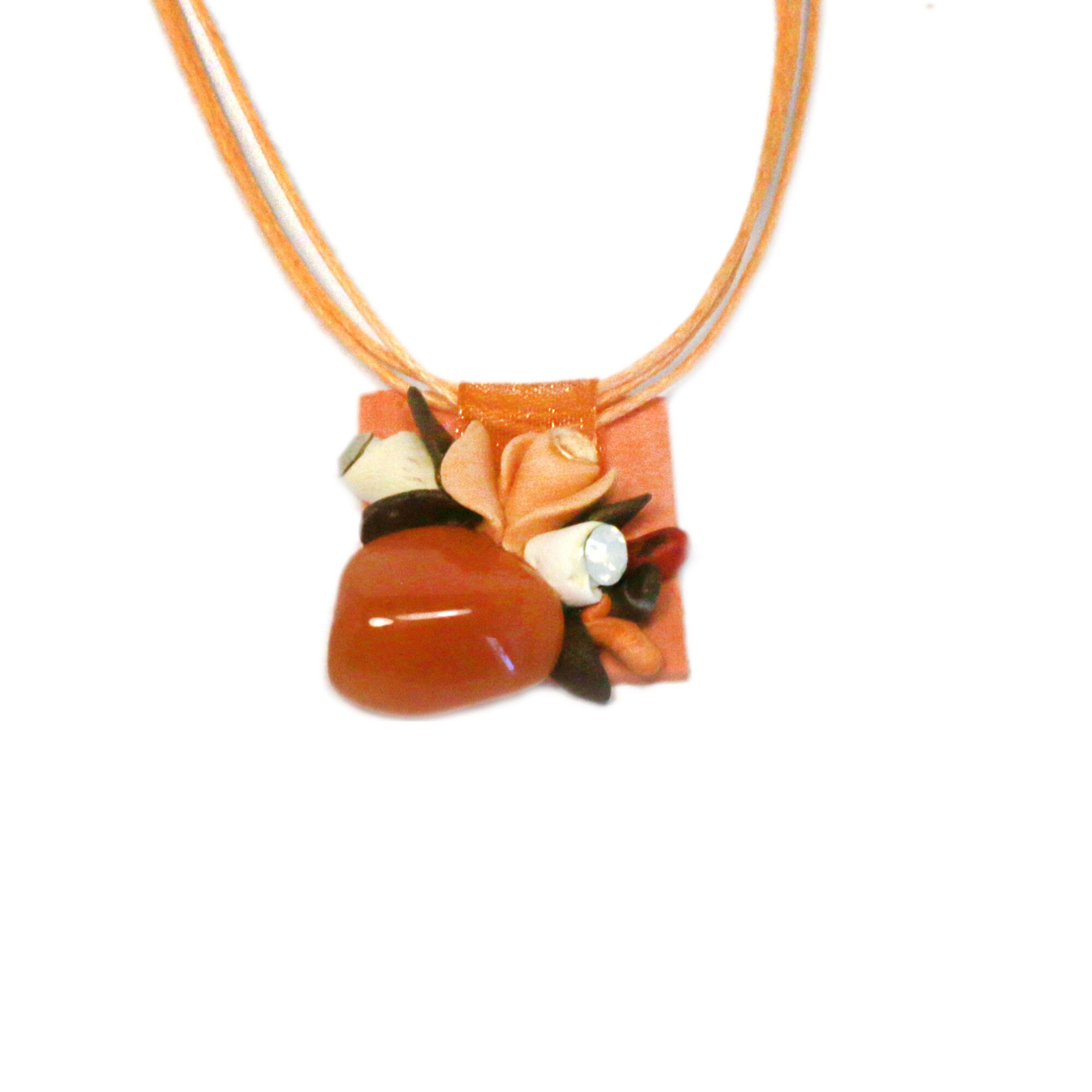 Colier Carneol cu cristale, Miidefloriart - model 124